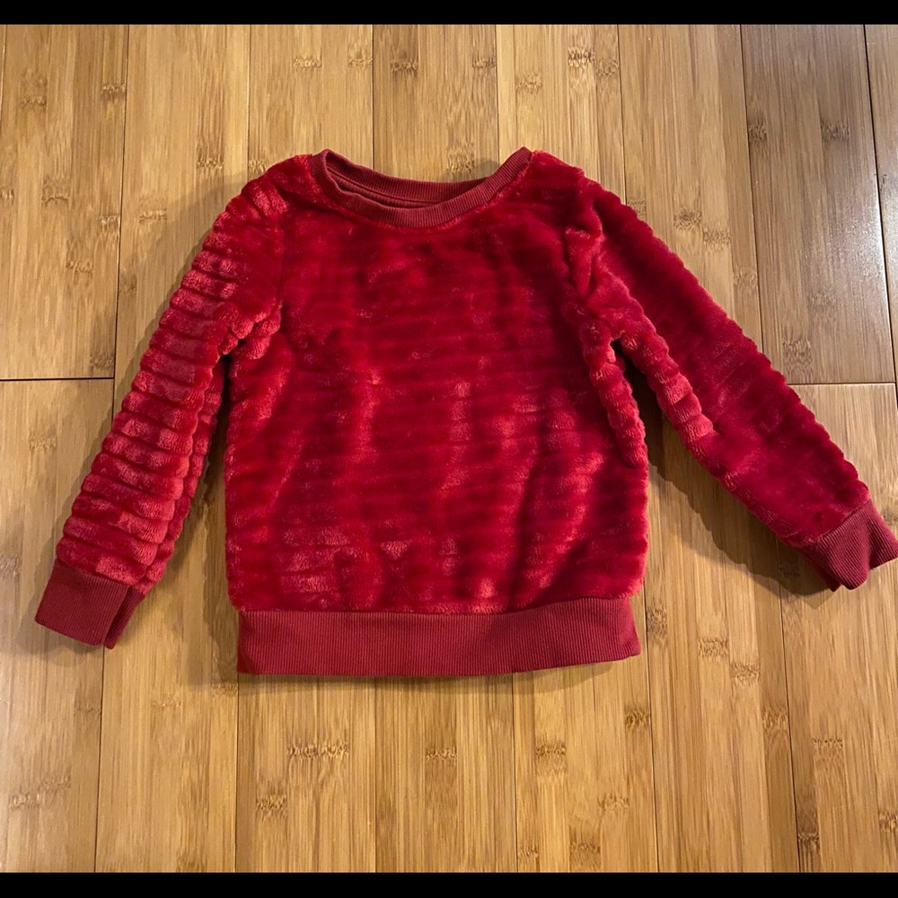 Toddler Girls 3T bright red sweater